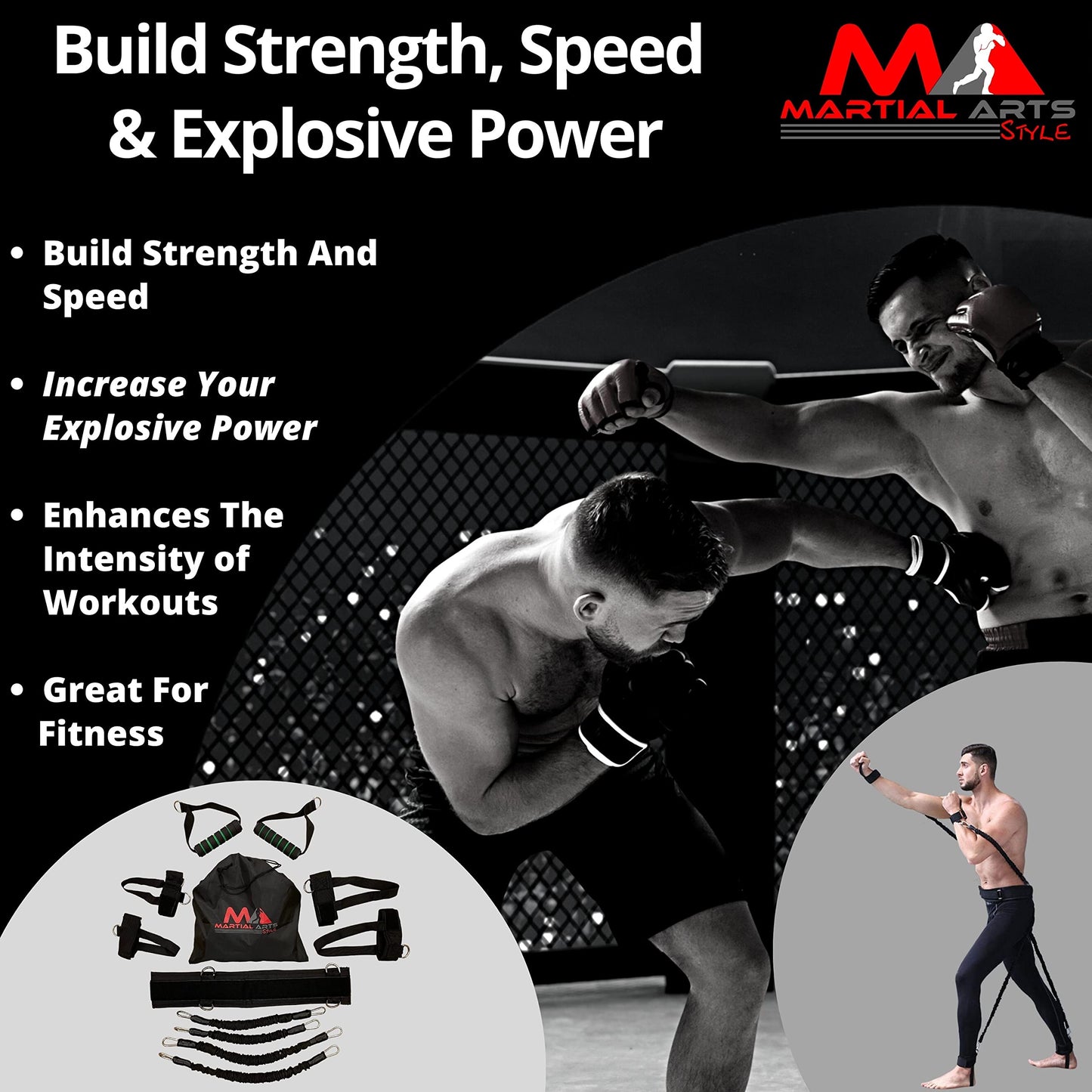 Bokserskie Taśmy Oporowe Full Body - Zestaw do Treningu MMA i Fitness