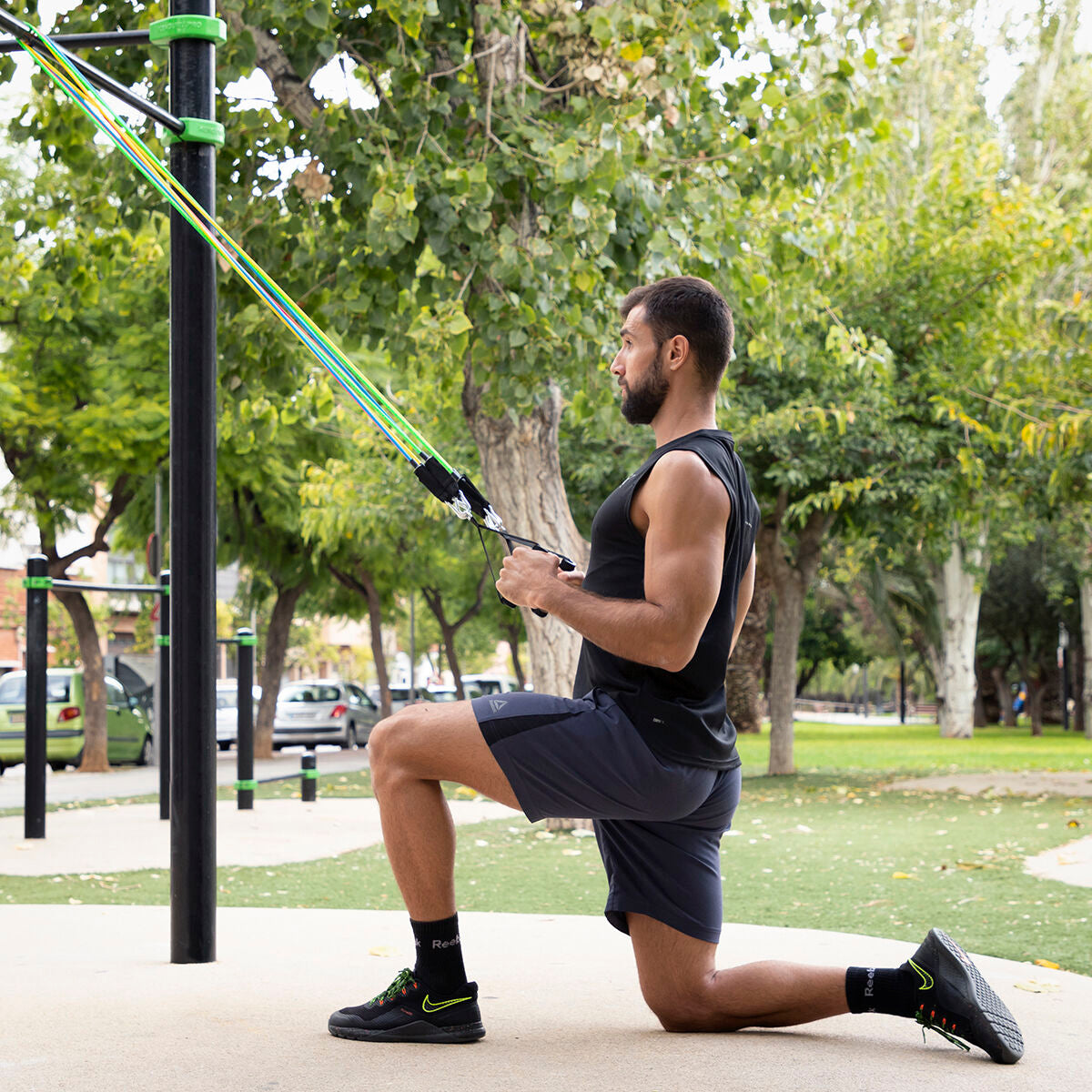 Set of Resistance Bands with Accessories and Exercise Guide Rebainer InnovaGoods 5 Units-8
