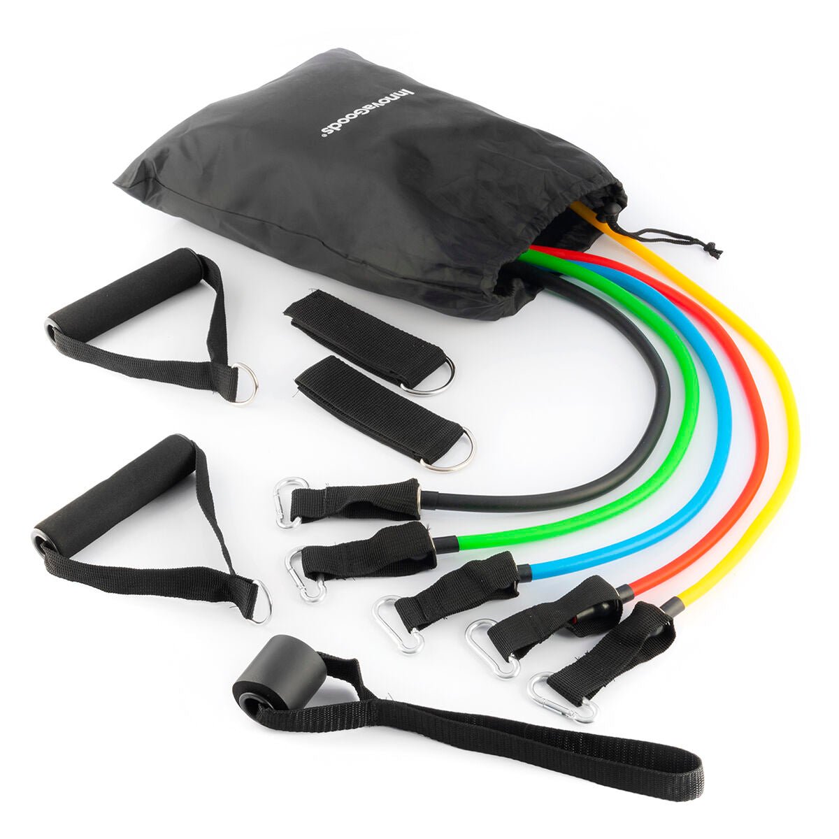 Set of Resistance Bands with Accessories and Exercise Guide Rebainer InnovaGoods 5 Units-4