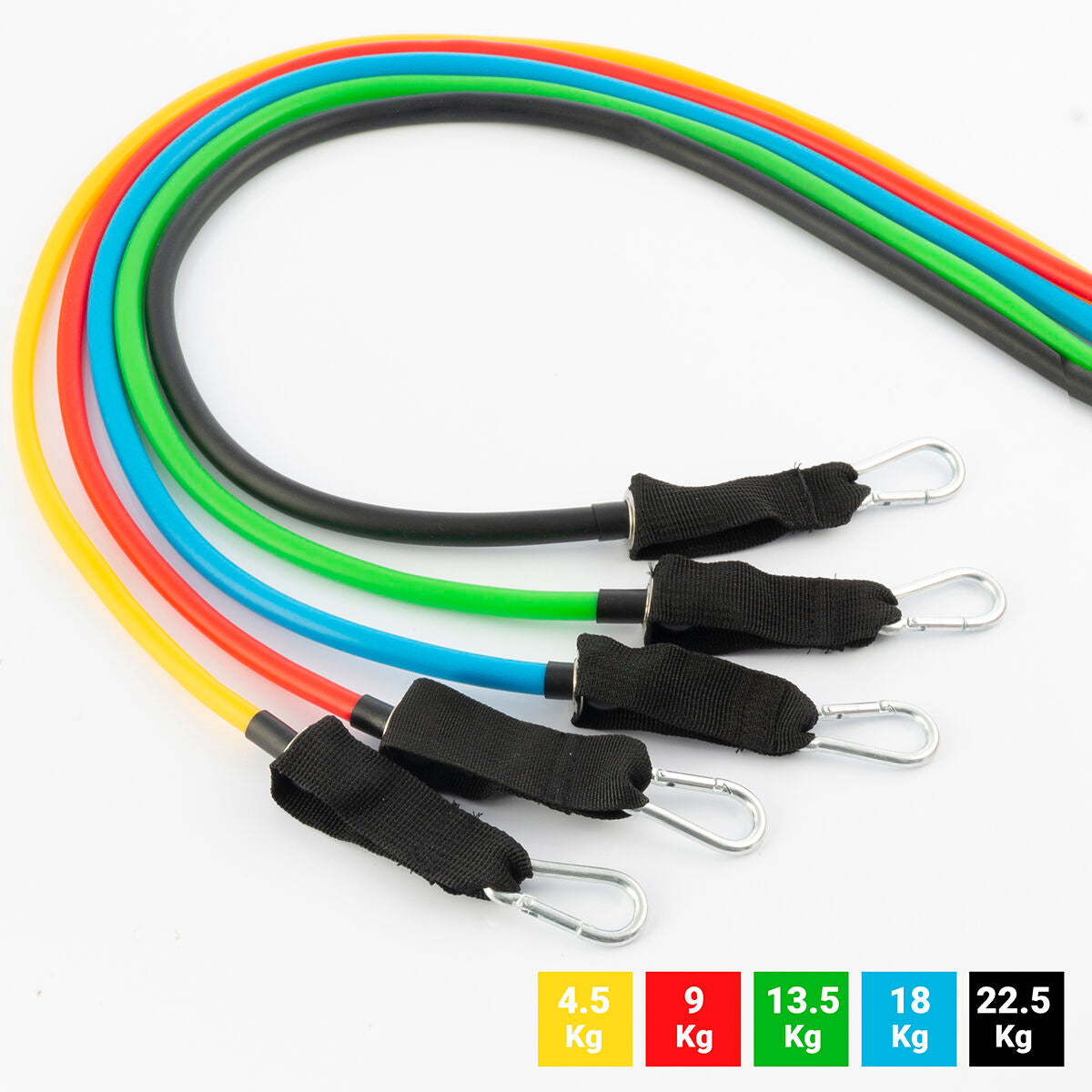 Set of Resistance Bands with Accessories and Exercise Guide Rebainer InnovaGoods 5 Units-3