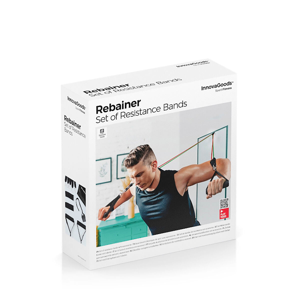 Set of Resistance Bands with Accessories and Exercise Guide Rebainer InnovaGoods 5 Units-1